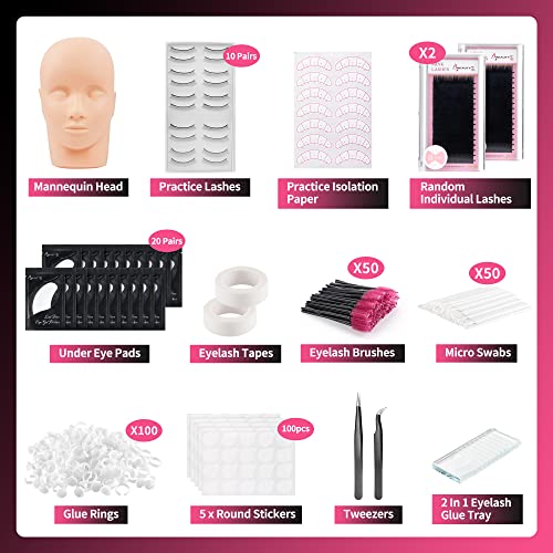 Beauty7 Eyelash Extension Mannequin Head Silicone Face with Detachable Eyelids - Image 2