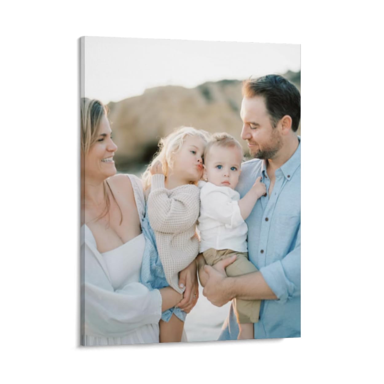 BOAMDLEOLLO Custom Canvas Prints With Photo Customized Canvas Picture Print Wall Art Personalized Canvas Art Frame Gifts for Women Men Couple Family 8X10