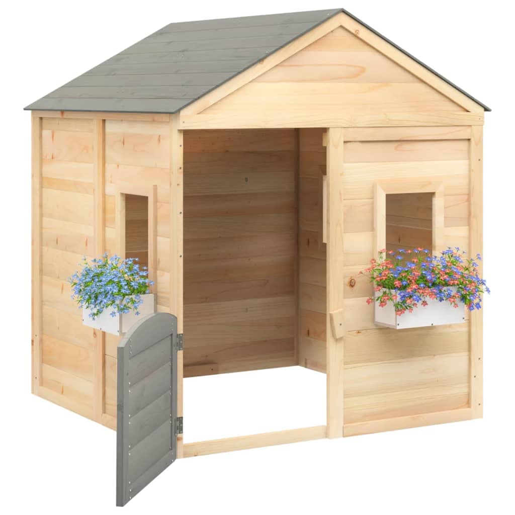 Genérico Casa de Juegos con Puerta con Cierre y macetas Madera Abeto,Juegos y Juguetes,Estructuras para Juegos al Aire Libre,Casitas Infantiles,93687