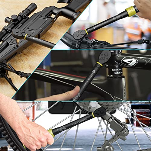 Anpuds 1/4 Inch Drive Click Torque Wrench, 20-240 In.lb/2.3-27.1 Nm, Small Bike Torque Wrench, Lightweight 72-Tooth Dual-Direction Inch Pound Torque Wrench, Mtb Mountain Road Bicycle Maintenance Tool #TOP6