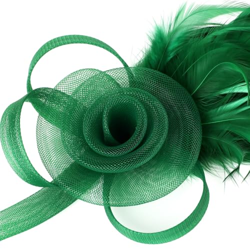 Sombrero fascinator para mujer con clip miniatura 4