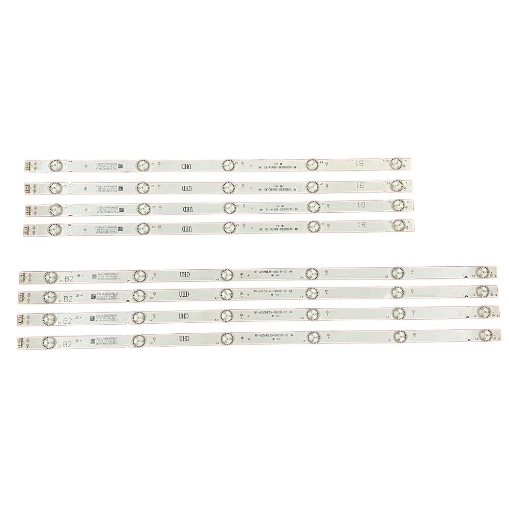 AKOUFAL LED Strip Fit for Toshiba 55U5A11T PTV55U21DSWNT TV 55UJ620Y 55LJ5400 55UJ6200 55UJ6000 55LJ620V 55UJ620V RF-AZ550E30-0601B-12(Kit 8pcs for 1 TV)