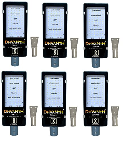 Image of DHVANTH LED 50 W Outdoor Waterproof Street Light with Osram LED, Aluminum Body, IP 65 Driver for Outdoor use. (SUN 72W P-6)