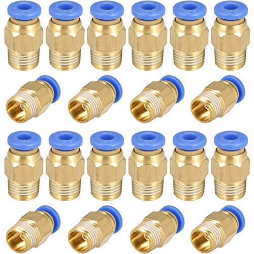 Pc4-01 Push To Connect Fittings, 4Mm Tube Od X 1/8” G Thread, Straight Pneumatic Quick Fitting Air Line Connector 20Pcs #TOP8