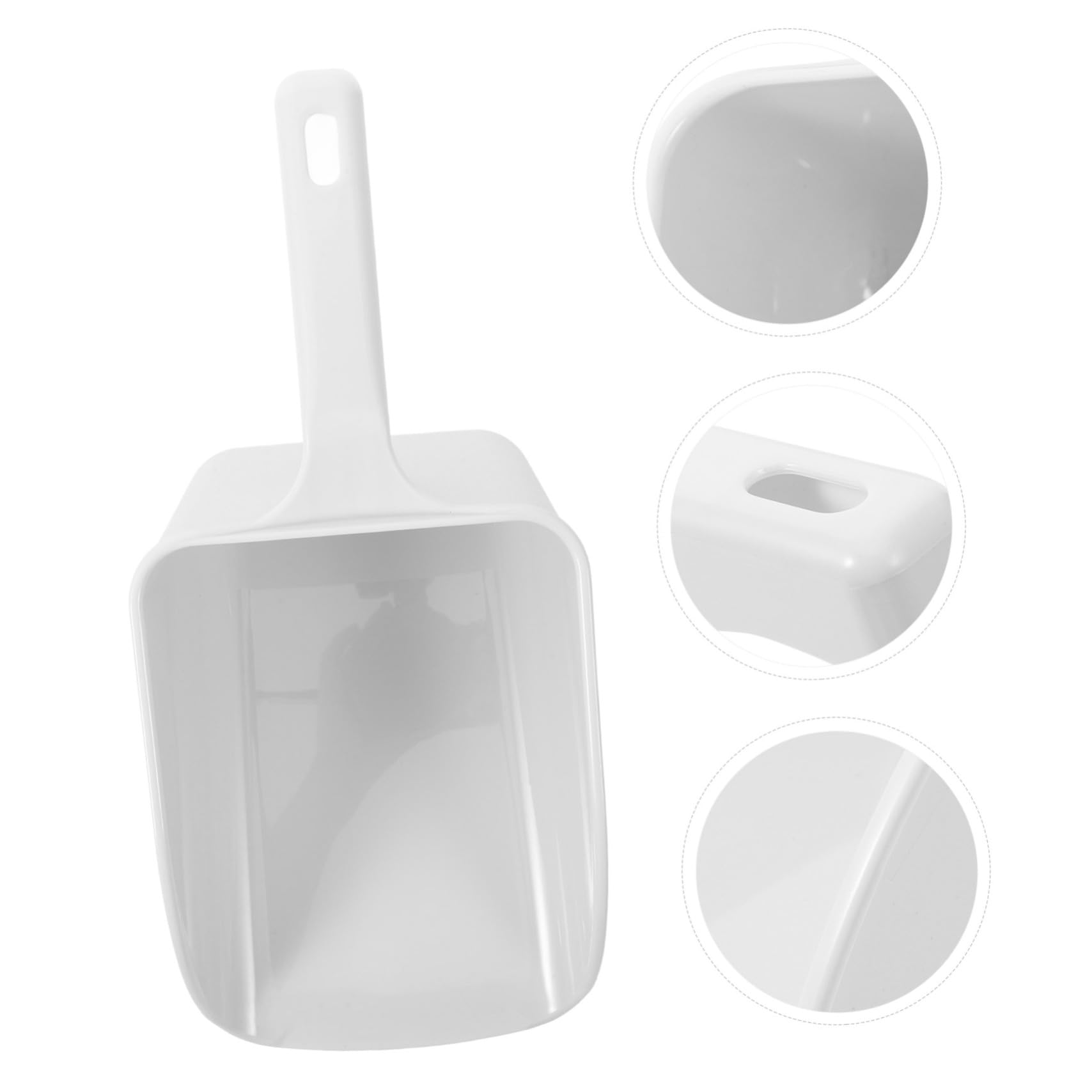 PRETYZOOM Cuchara para Hielo Abs Cuchara para Granos Ergonómica Blanco para Restaurantes y Bares
