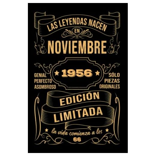 Cumpleaños Vintage Leyendas Nacen en Noviembre 1956: Regalo de 66 cumpleaños para mujeres y hombres, regalo de 66 cumpleaños para él/ella, Cuaderno Diario | regalos de noviembre