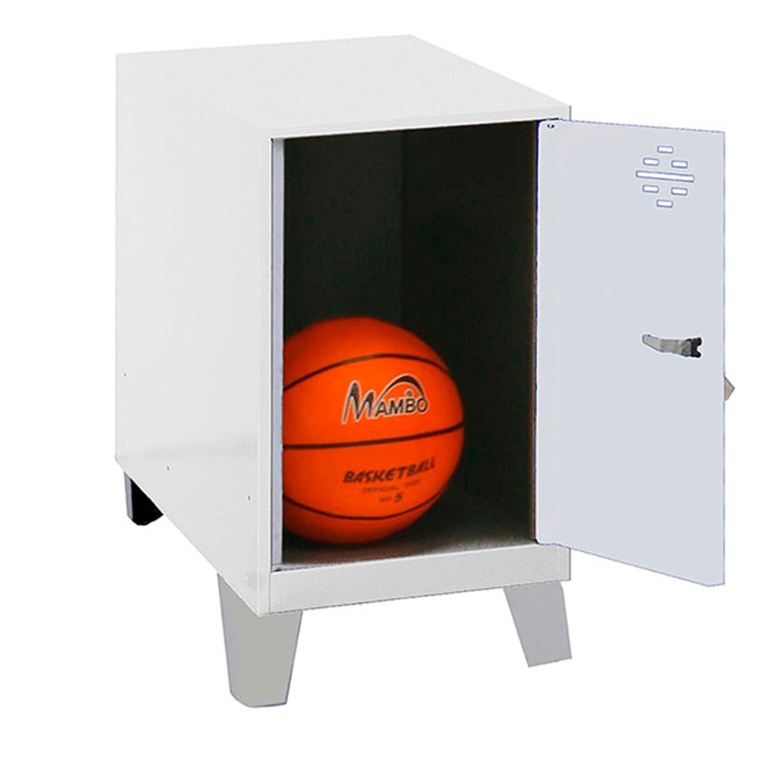 Simon Rack Taquilla Vestuario Pequeña 575x400x500 mm - Simonlocker | Incluye Pies, Pintura anticorrosión, Ranura de ventilación y etiquetador, Blanco