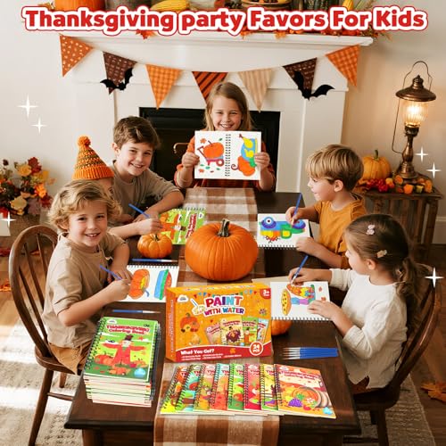 Image of ZMLM 24 Pack Thanksgiving Coloring Books - Party Favors for Kids 4-8