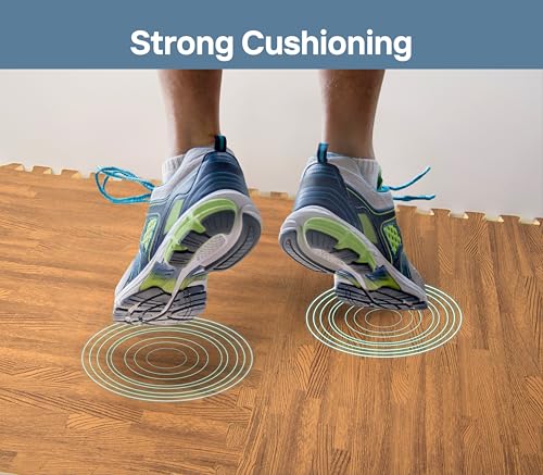 Image of Art3d 96 Sq.Ft Eva Puzzle Exercise Mats, 24 inchx24 inch x 1 /2 inch Thick Foam Interlocking Tiles for Flooring, Workout, Gym Equipments, Pack of 24, Teak