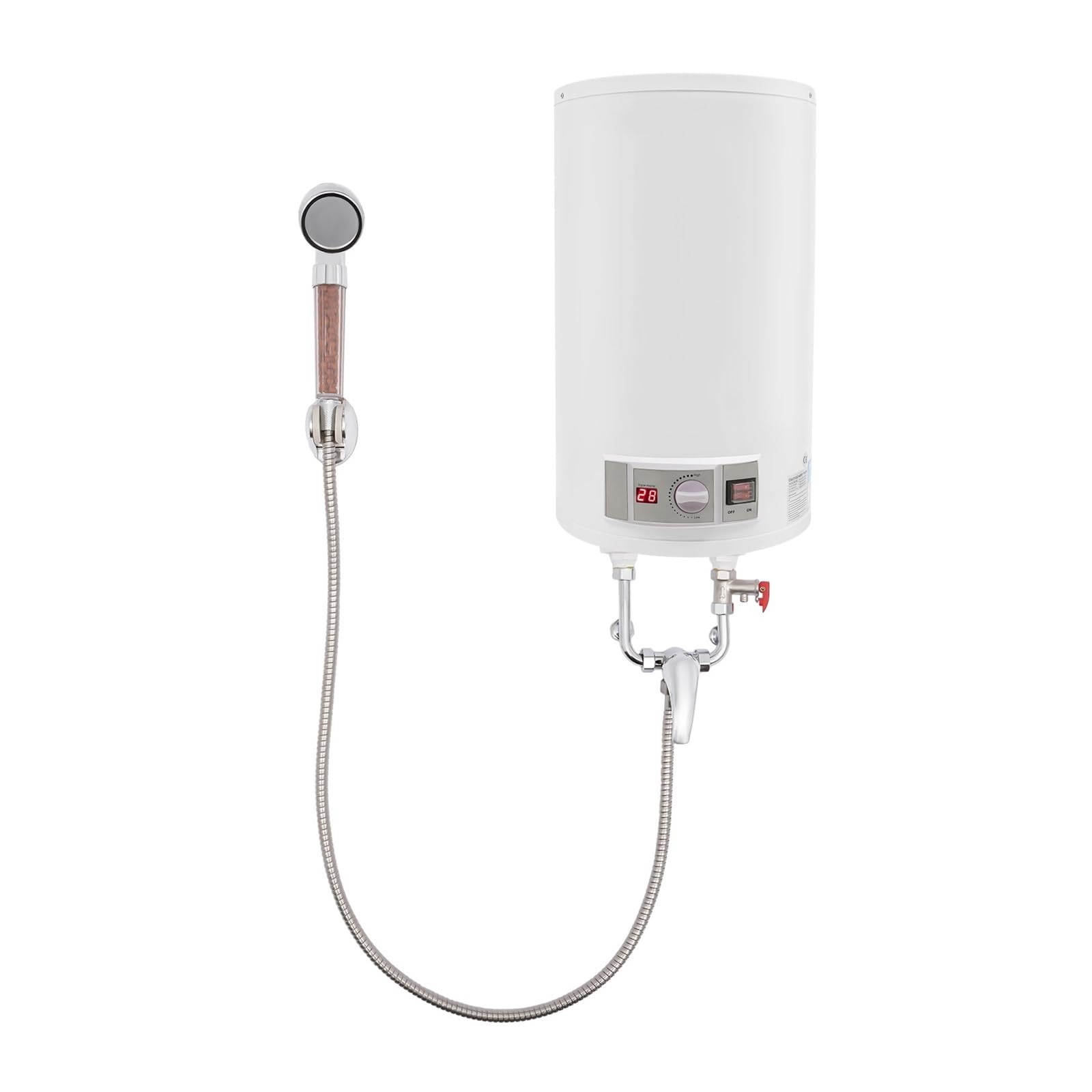 Scaldabagno Elettrico Senza Serbatoio 2000W Istantaneo Con Doccetta 50L/11 Gal Veloce E Comodo