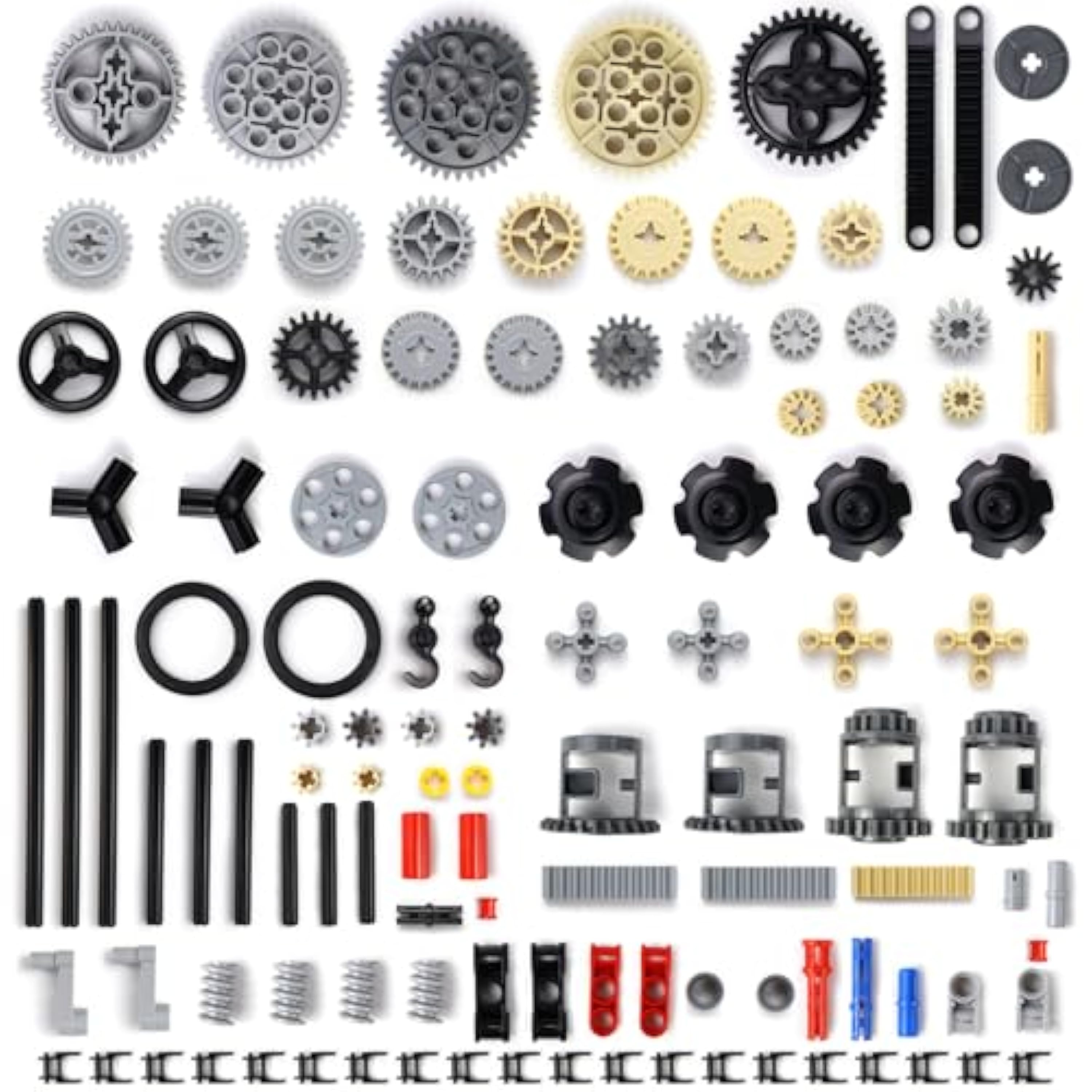 116 Piezas Technic Parts Engranajes Juego de Piezas de Ingeniería Gears-Axle-Pin-Connector Piezas Técnicas Transmisión Equipos Compatible con Lego Technic