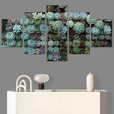 SIGNWIN 5 Panel Canvas Wall Art Abstract Colorful...