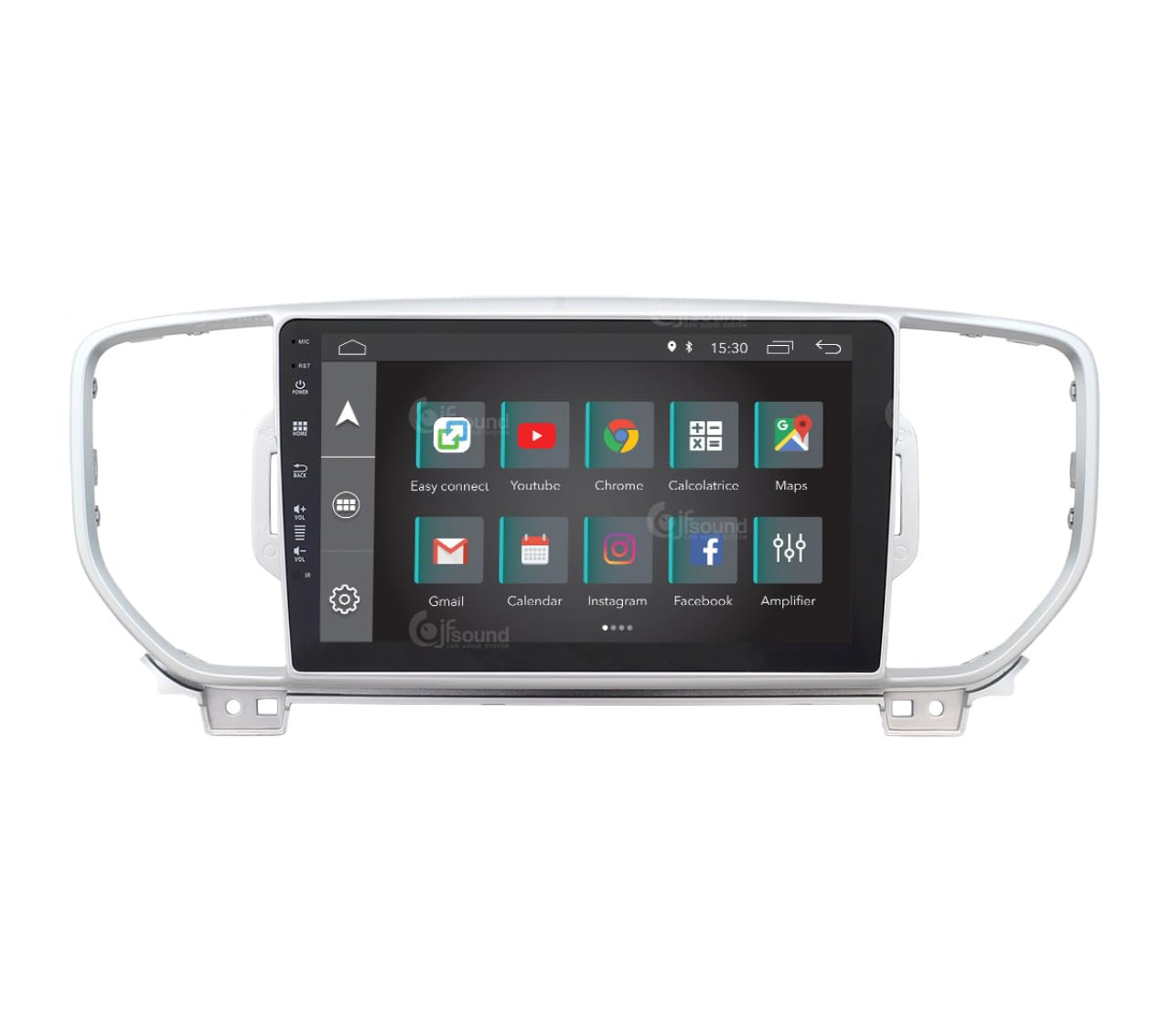 JF Sound - Autoradio Android JF-039KS-X7C-3 - Per Kia Sportage (2016-2018) - 9" HD - CarPlay/Android Auto - GPS - 2GB RAM - 32GB ROM - DAB+ - Prodotto in Italia