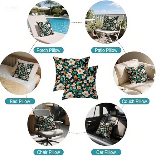 Housse coussin 70x70cm fermeture éclair invisible taie lin cyan