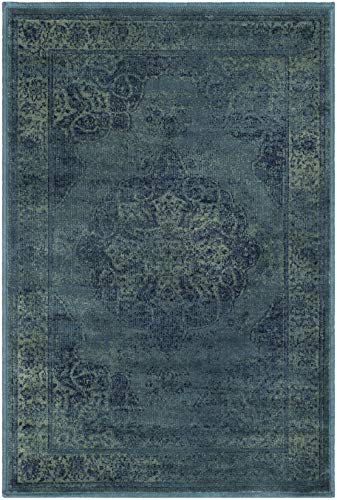 Safavieh Traditional Indoor Woven Rectangle Area Rug, Vintage Collection, VTG158, in Blue / Multi