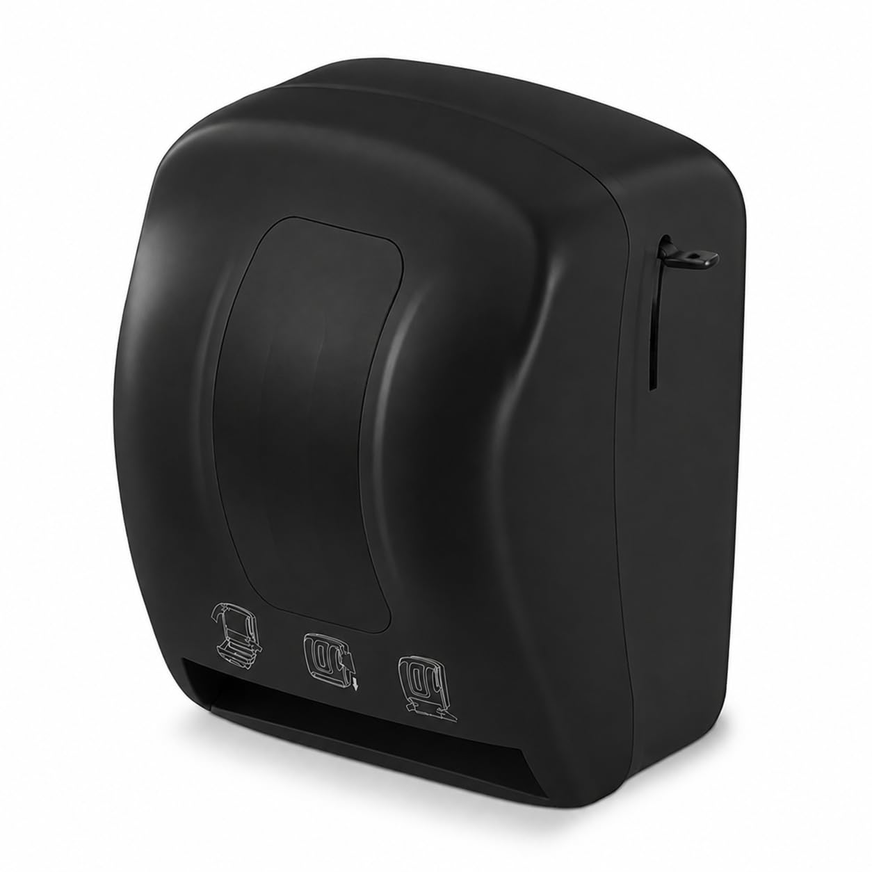 Black Lever Paper Towel Dispenser by Glownary – 13.8125, Abs Plastic, Black, Model 66alptlevrblk