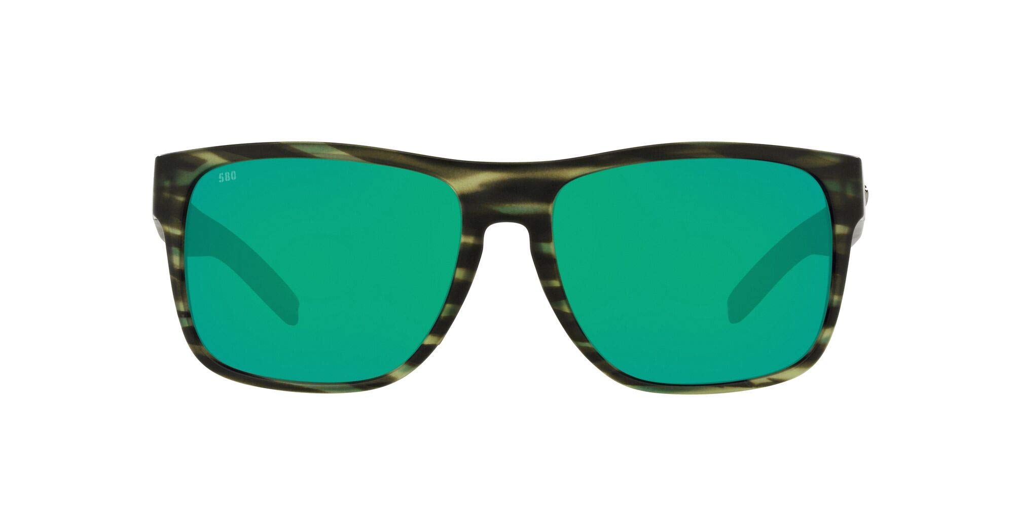 Costa Del MarSUNGLASSES Costa Del Mar Men's Spearo XL Fishing and Watersports Square Sunglasses, Matte Reef/Green Mirrored Polarized-580p, 59 mm
