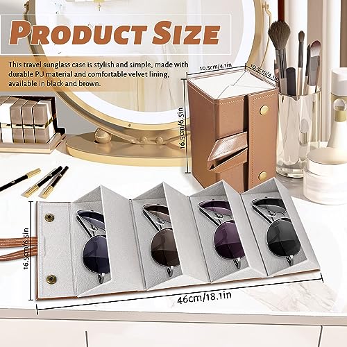 Image of Sunglasses Travel Organizer Case, Sunglasses Organizer Travel Case, Folding Sunglass Holder for Home