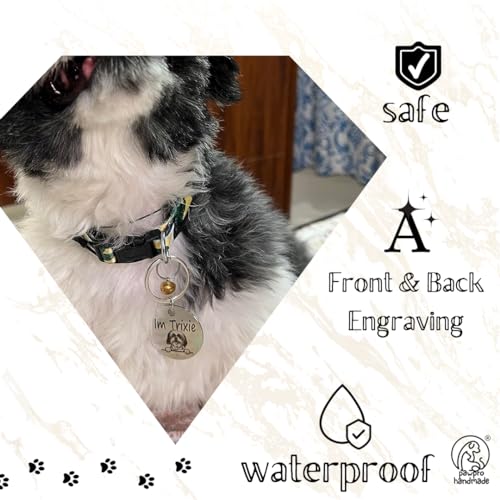 PAWPRO-HANDMADE-Customized-Pet-ID-Tags-Engraved-Personalized-Collar-Tags-for-Dogs-Cats-Puppies-and-Horses-Classic-Tag-with-Breed-Face-Round-Shape