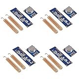 AITIAO 4Sets 433MHz Ask STX882 SRX882 Wireless Remote Control Transmitter and Receiver Module Kit STX882+SRX882 with Copper Spring Antenna