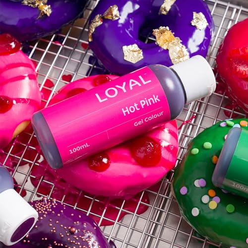 Image of Loyal Gel Food Coloring | Vibrant Color for Buttercream, Fondant, Royal Icing, Gum Paste, Marzipan and Cake Batter | Gel-Based Concentrated Food Dye - 100ml Hot Pink