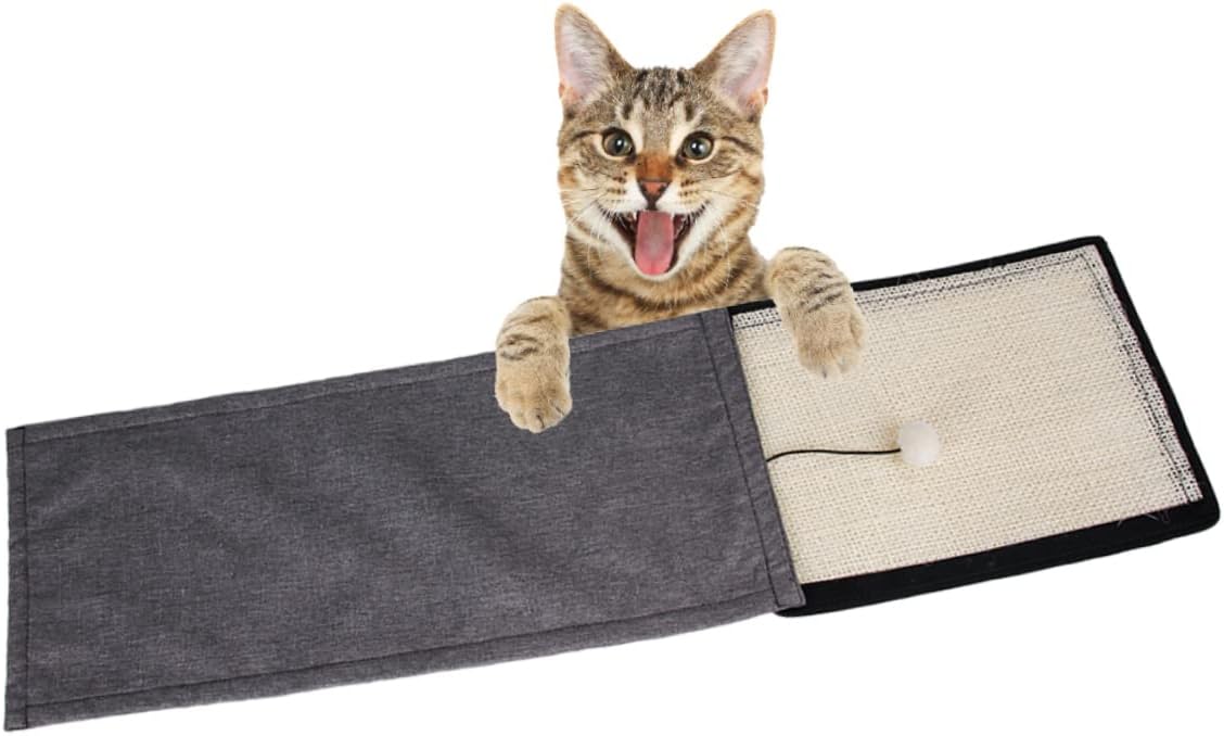 HANABASS Sisal Cat Scratching Pad Sturdy Cat Scratcher for Indoor Sofa Protection 2-Pack PET Scratching Board
