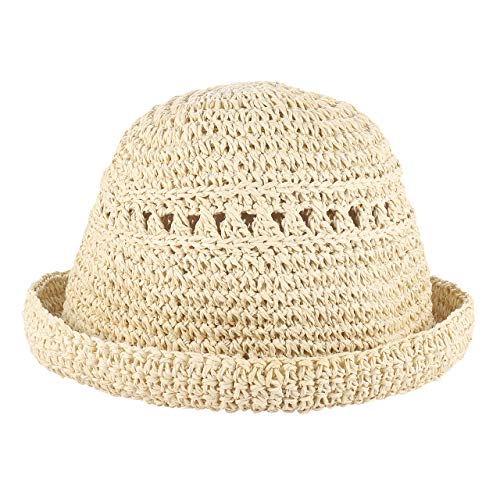 Boderier Women'S Raffia Straw Bucket Sun Hat Packable Hand-Woven Floppy Brim Summer Hat Beach Accessories thumb #2