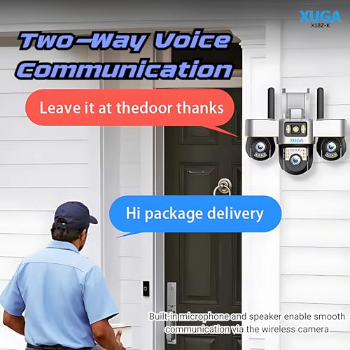 Image of XUGA - Cybernautt K18Z (6+6+6) MP 3 Lens PTZ 4G Sim Wireless Outdoor CCTV Camera with All 3 Lens Mobile Operated | 360 | Night Vision | Motion Detection | Gym | Farm | Use Air-tel 4G Sim