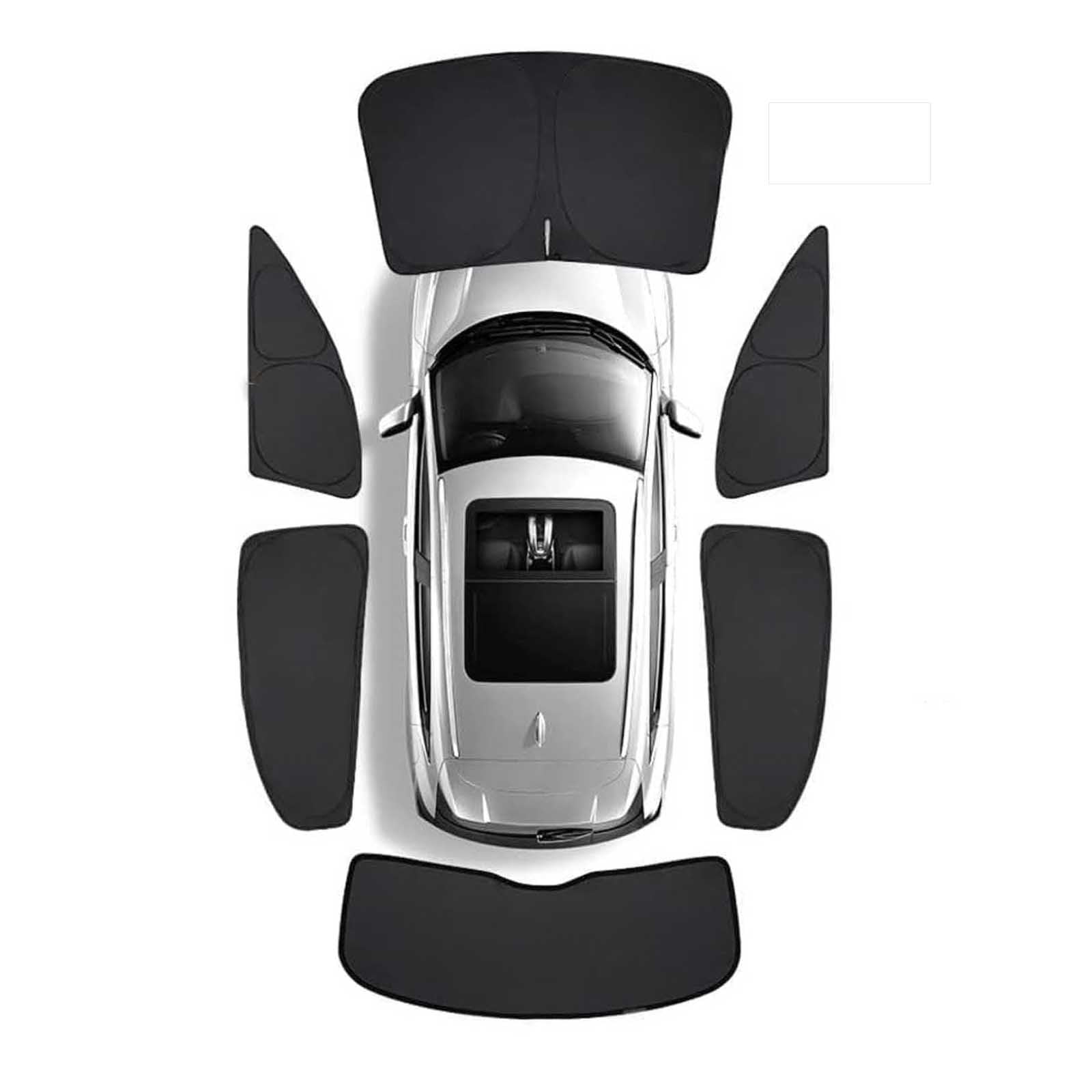 PAPEP Foldable Car Sunshade for Mercedes-Benz GLA 2019-2024, Front Windshield Sun Visor and Side Window Privacy Curtain Set UV Block Sun Protection,6 PCS