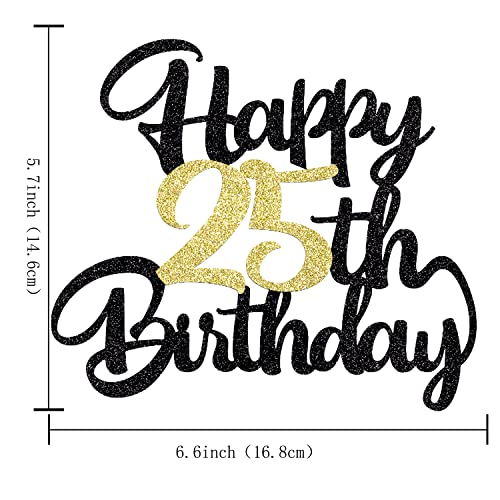 Image of 25th Happy birthday cake topper party decoration gift plugin | Cheers to 25 Years,25 & Fabulous /Hello 25th Legend since Awesome since2001 Straight Outta Party Decoration Gift Plugin