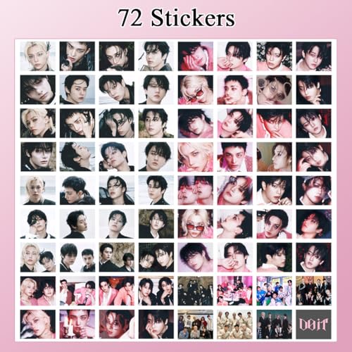 Image of Fancyku K-pop Star Photo Cards Kit 55Pcs Stray Kids Collection Set with 72 Stickers for Fans, Glossy Durable Prints and Creative DIY Gift Idea for Scrapbooks Journals Decor Storage Display (DO IT)