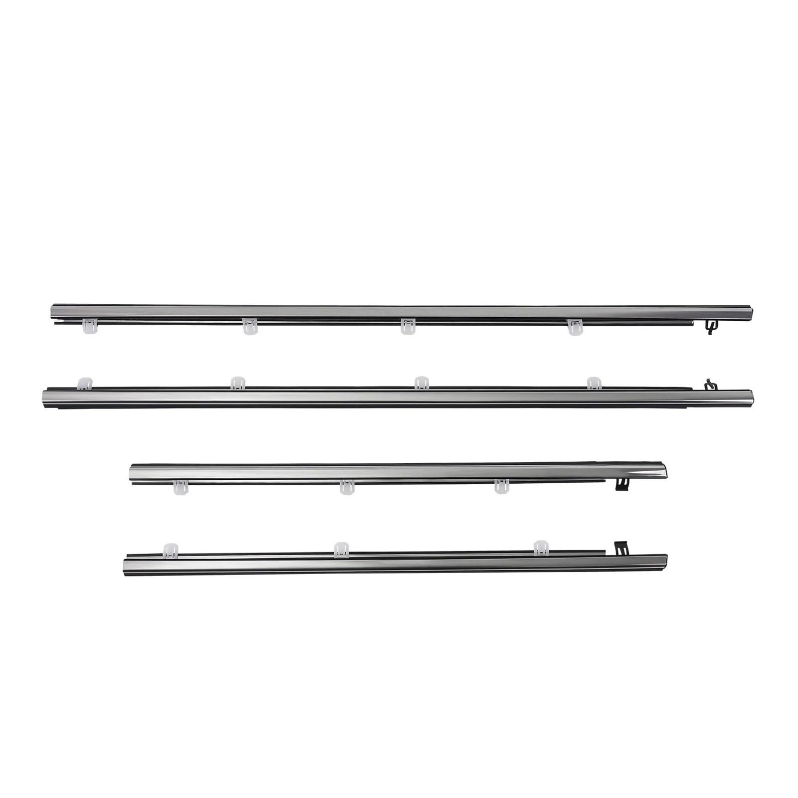 Mltlkppvng Chrome Car Seal Strip 4Pcs Front/Rear Weatherstrip Seal Belt For Acura For Tsx 2009-2014 Side Door Window Outside Moulding Sealing Trim 72410-Tl0-003
