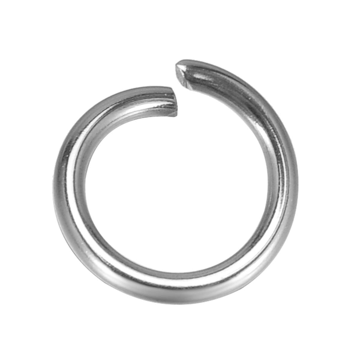 Shengyaju 200PCS Stainless Steel Close but Unsoldered Jump Rings 9mmx1.2mm for Jewelry Making