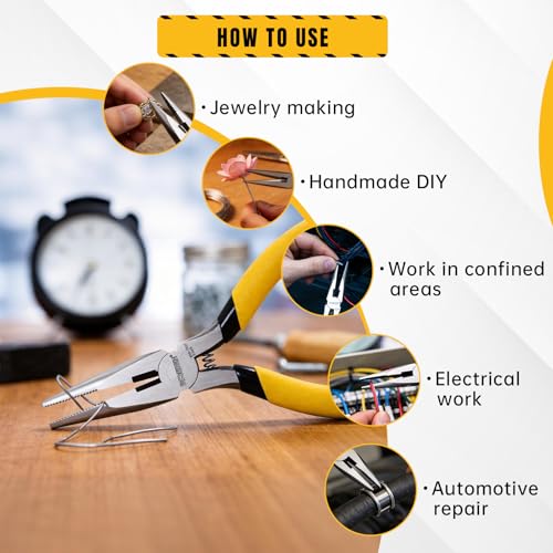 Image of BOOSDEN 5 inch Small Needle Nose Pliers, Jewelry Pliers Set with Side Cutter