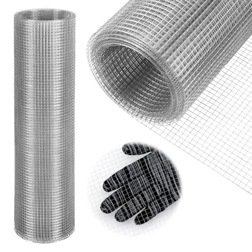 Daromigo Wühlmausgitter 1m x 5m - Drahtgitter feinmaschig 6,3mm Maschenweite 0,5mm Draht - verzinkter Maschendraht Volierendraht Hasendraht für Hochbeet Garten Kleintiere