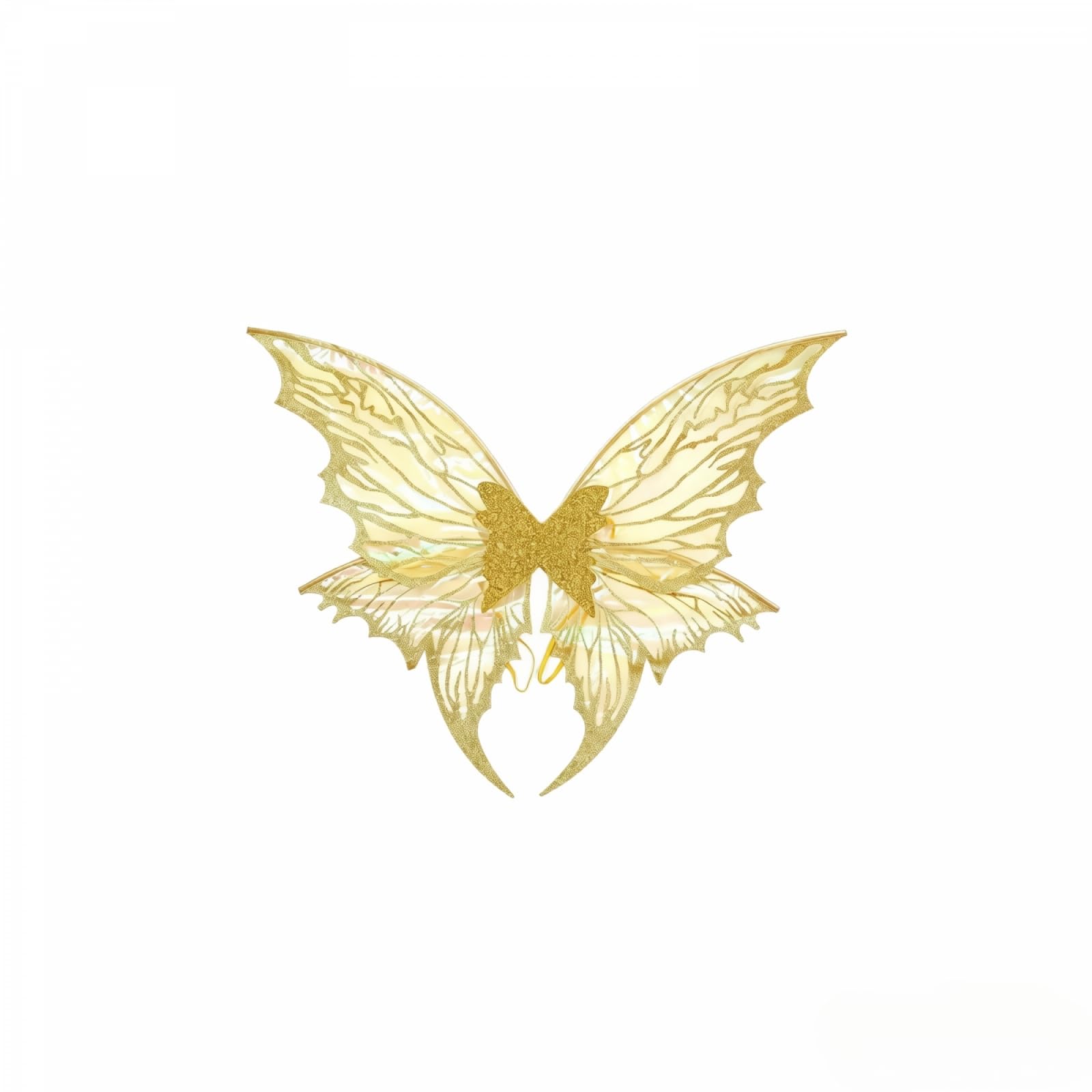 Elf Fairy Wing for Adults Women Butterfly Wing Costume (Yellow, M)