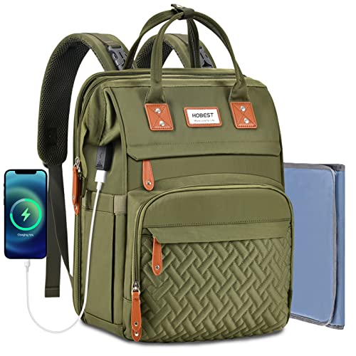 Image of Diaper Bag Backpack, Multifunction Large Travel Diaper Bag with Changing Pad and USB Charging Port for Moms Dads, Waterproof Unisex Baby Bag for Boys Girls, Baby Registry Search Shower Gifts