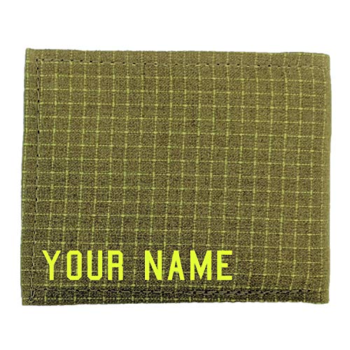 Firefighter Personalized Tan Turnout Bunker Gear Bi Fold Captain Wallet2