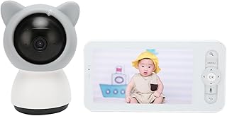 Monitor de bebê Wi-fi 1080 P Detecção de Som Visão Noturna Abs 2 Vias Conversa 5 Polegadas Tela de Cuidador Vídeo Monitor de bebê para Casa (plugue da ue)