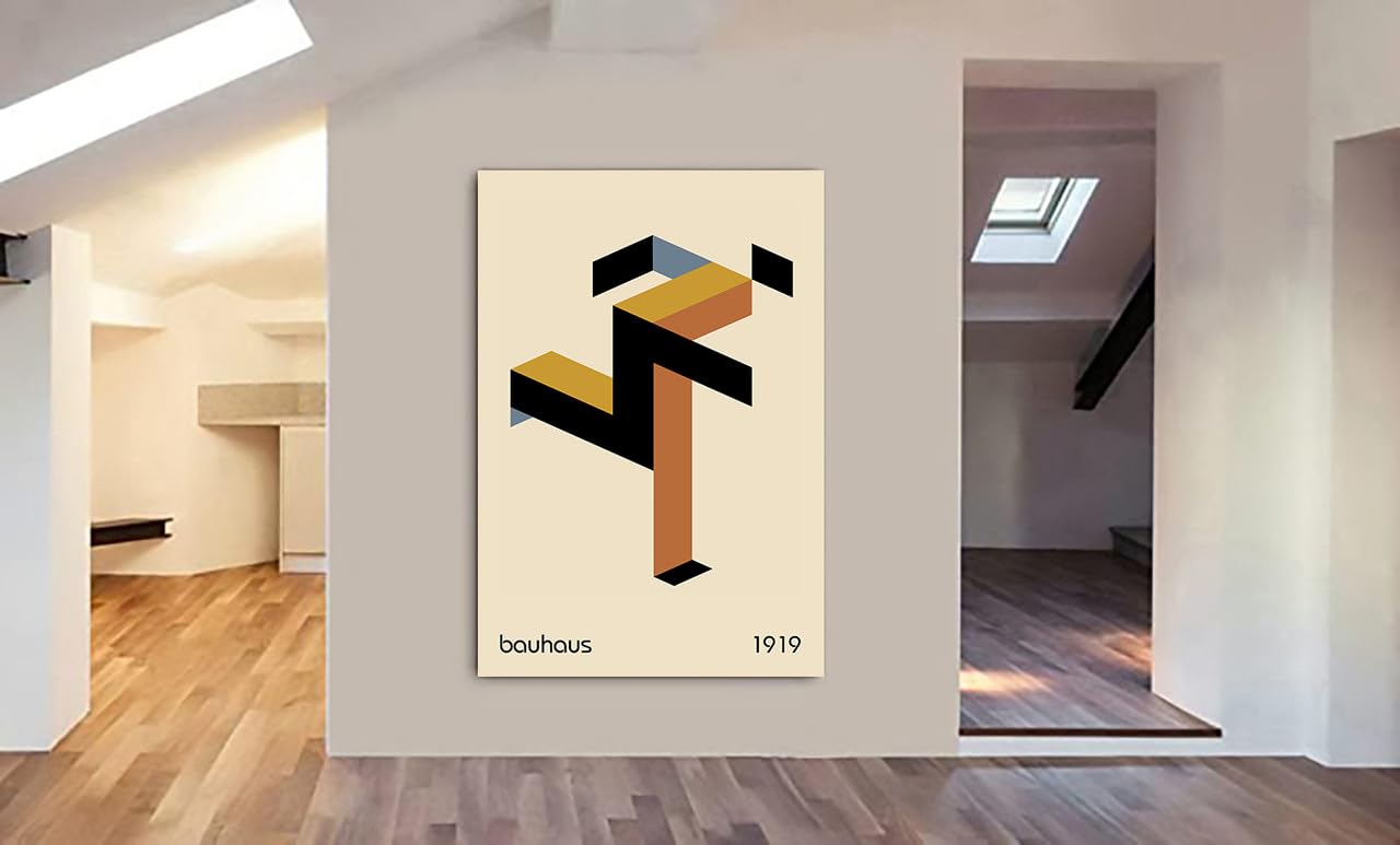 ランニングマン！キャンバスアート Amazon.com: Bauhaus Running Man Wall Art - Wrapped Framed Canvas