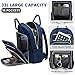 LOVEVOOK 17.3 Inch Laptop Backpack for Women,Fashion Work Backpack Purse for Women Men,Waterproof Travel Work Backpacks Purse for Teacher Nurse, Navy Blue.