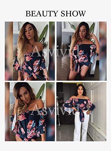 Asvivid Floral Tops For Women Casual Off The Shoulder Summer Blouses Double Breasted Womens Blazers For Work Profession White Blazer #TOP2
