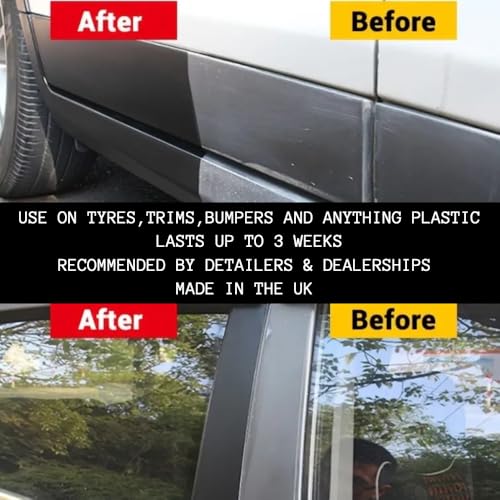 1000ml Silicone Tyre Shine & Trim Dressing Gel Kit, Tyre Black With Applicator & Integrated Pot, Super Gloss Tyre Dressing Formula, Lasts up to 3 weeks, Ultra Wet Look Finish (1 Litre Kit) - Image 5