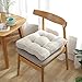 Cojines para Sillas Grueso PP Relleno de Algodón Cojines para Asiento con Correas de Sujeción para Silla de Jardín, Balcón, Terraza, Asiento de Jardín,Lavable, 45 x 45 x 10 cm (1 pieza, Beige)