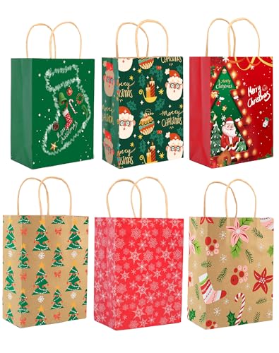 Geschenktüten Weihnachten, 12 Stück Weihnachtstüten...