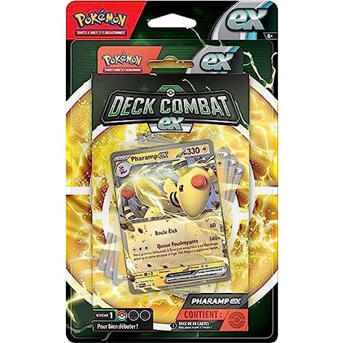 Pokémon - Deck de Combat : Pharamp-ex ou Lucario-ex - Modèle aléatoire - Jeux de société - Jeux de Cartes - Cartes à Collectionner - A partir de 6 Ans