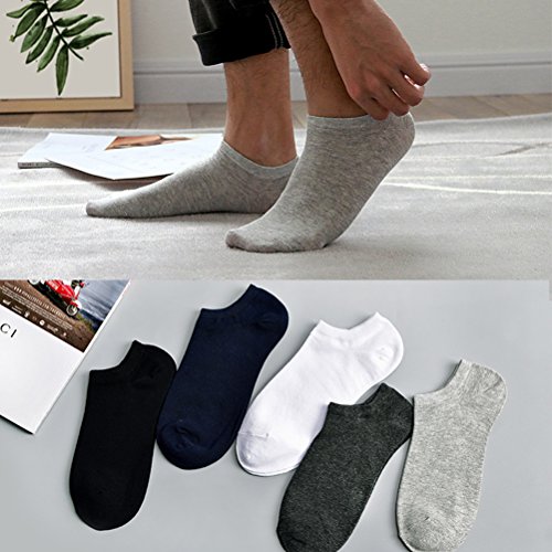 Men Ankle Socks Low Cut Causal Socks No Show Invisible Socks Pack 5 Pairs4