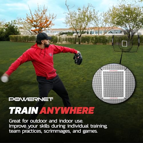 image for PowerNet Baseball & Softball Practice Net 7x7 FT with Accessories for 