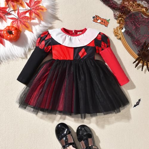 Image of HINTINA 3PCS Baby Girls Halloween Outfits Skull Tops Ghost Leggings Pants with Csarf Hat Clothes set
