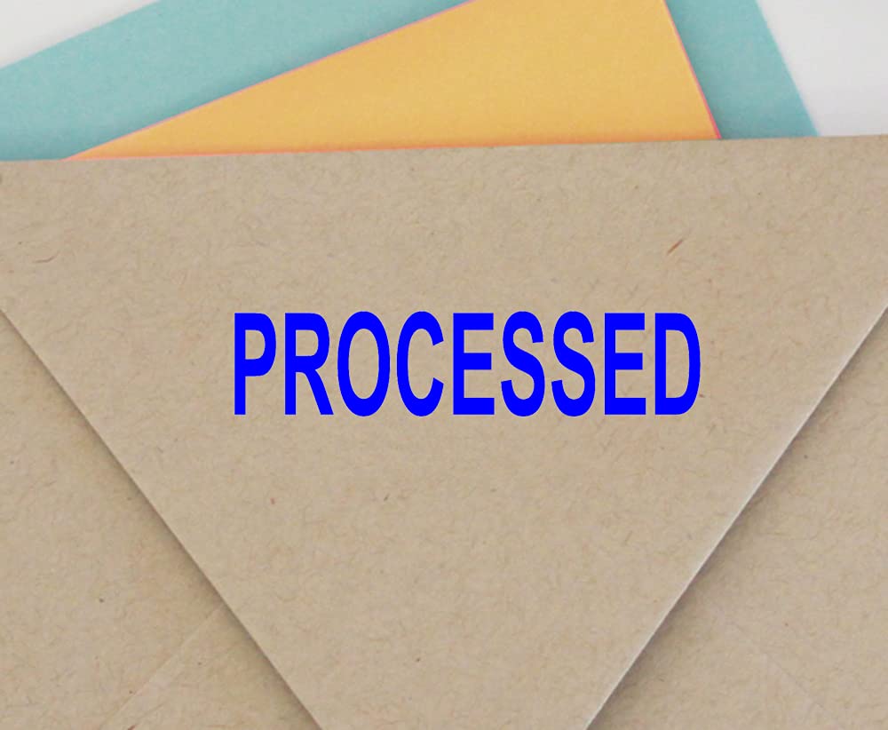 Printtoo Custom Stamp Processed Self Inking Rubber Stamp Office Stationary-Blue